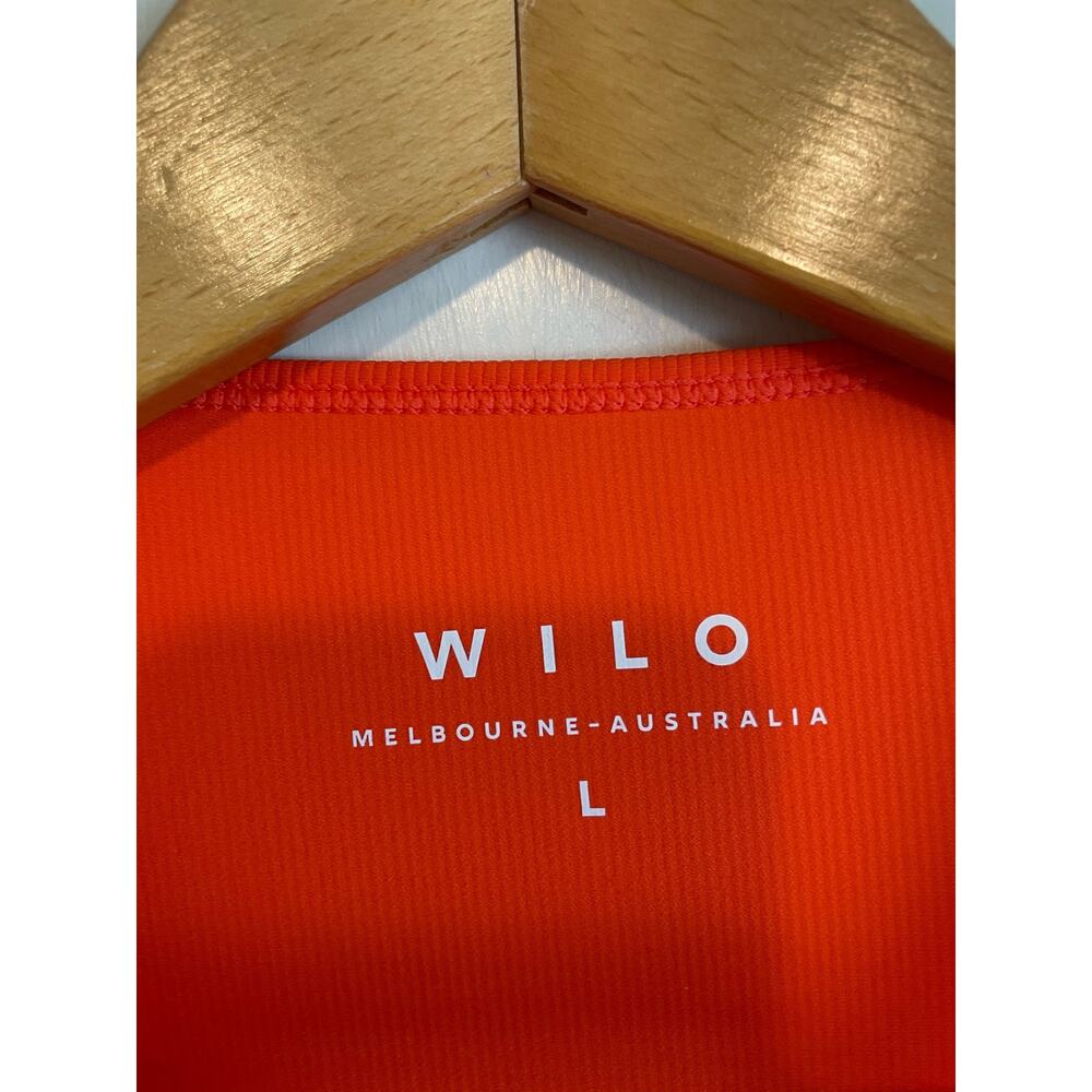 Wilo The Label Austrailia Orange Crop Top Long Sleeve Large Indie Sleaze Retro - Picture 6 of 6